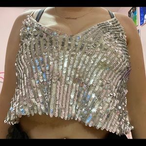 sequin holographic shirt